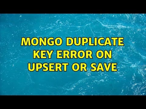 Mongo duplicate key error on upsert or save