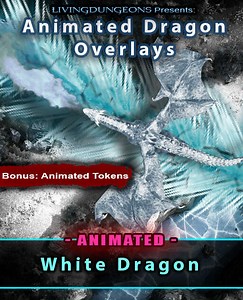 Animated Dragon Attack Overlays - White Dragon - LivingDungeons | DriveThruRPG