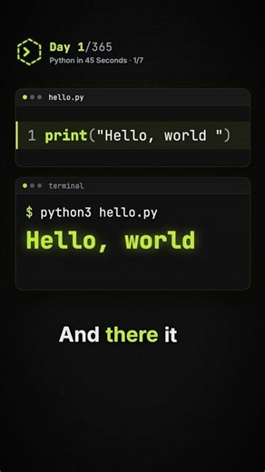 Your First Python Program in 45 Seconds