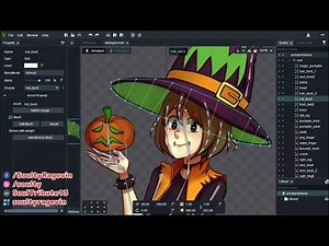 【DragonBones Pro 5.5】 Witch 【Rigging, Meshing, and Animation Process】