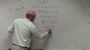 How to solve a trig equation by factoring with tangent and cosine