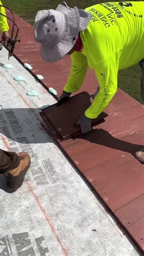 Tile Roof Installation | Strong Finish #shorts #construction
