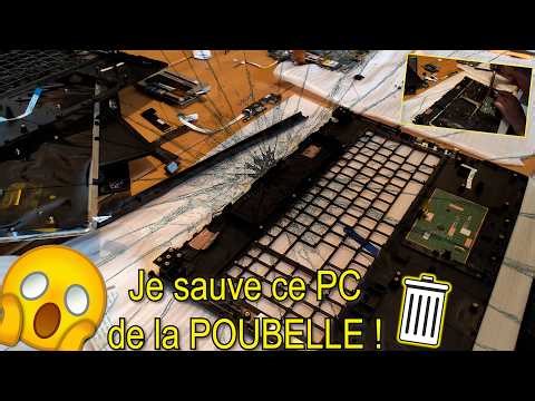 😨 His mother dropped his PC on the floor 😱 Replacement of the casing, keyboard, and touchpad - MS...