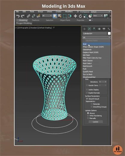 Open pavilion in 3ds Max