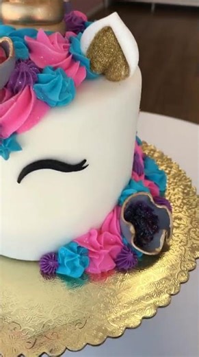 #Glittering geode unicorn cake! #cake #cakedecorating... #Shorts #cakedupcafe