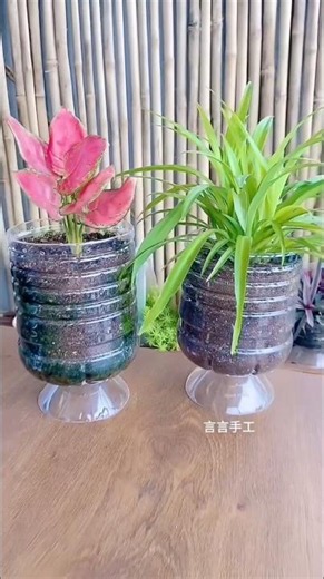Tips creative flower pots using old plastic bottles it will beautiful #flowers #diy #shorts