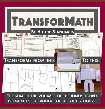 TransforMath Project Volume Math Geometry Back to School Activity