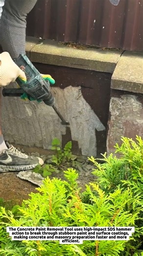 Concrete Paint Removal Tool Uses SDS Chisel Action to Strip Coatings