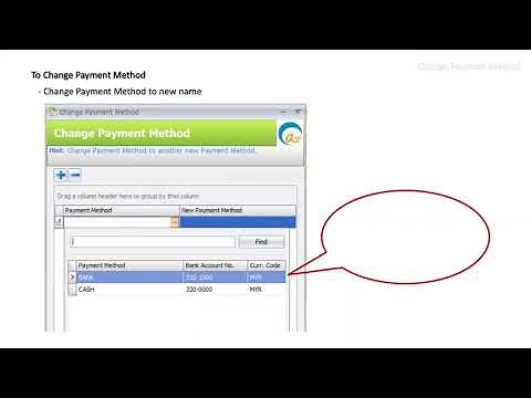 AutoCount V2 - Change Payment Method