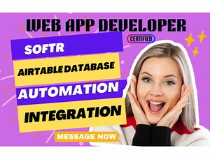 Softr webapp airtable database airtable automation, client portal
