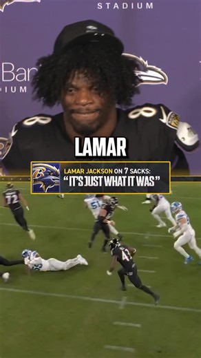Lamar Jackson on being sacked 7 times vs the Lions ⬆️ (via @ravens) | NFL on FOX