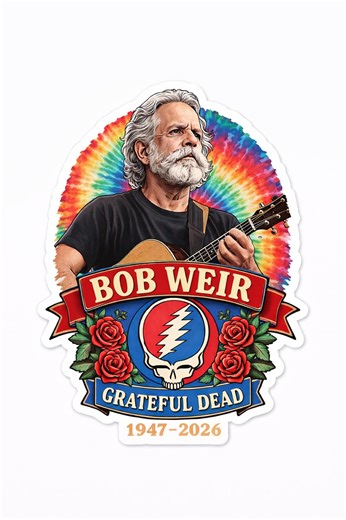 Grateful Dead, Bob Weir, Sticker - Etsy