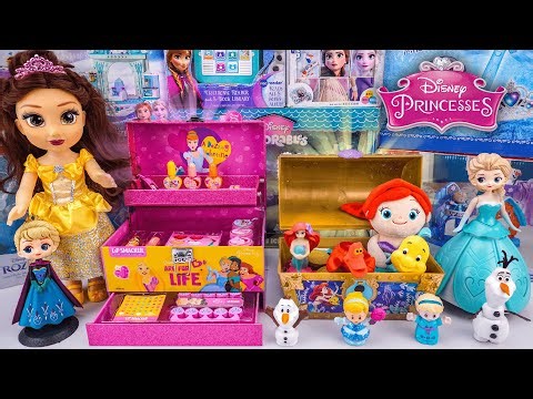 Unboxing Disney Ariel and More Princess Toy | Ariel's Mysterious Treasure Chest Toy| Pink Makeup Set