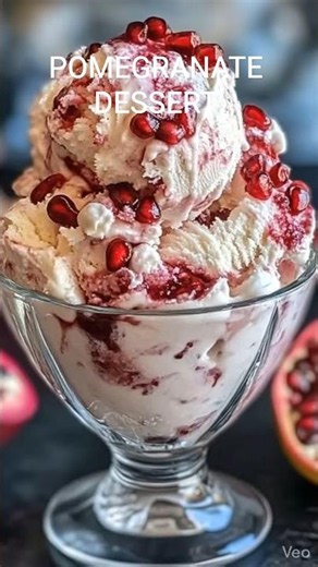 Pomegranate Ice Cream 🍨 | Homemade No-Churn Ice Cream | Easy Summer Dessert