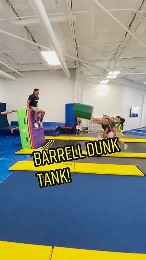 Barrel dunk tank! #cheer #challenge #dunktank #fun #cheersquad