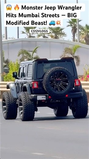 Monster Jeep Wrangler Hits Mumbai Streets BIG Modified Beast #Shorts#India#car#jeep