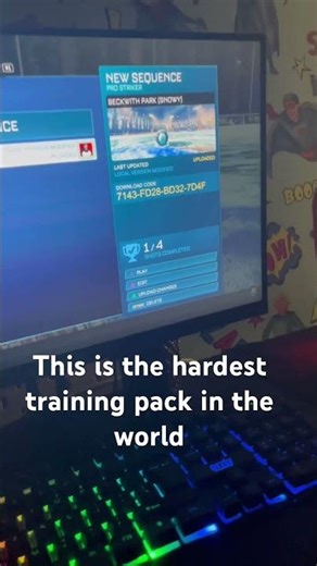 The hardest training pack in rocket league history