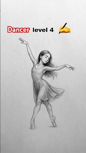 How to Draw a Dancer Girl – Level 0 to 7 Progression! 💃✨