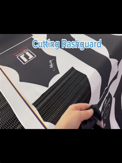 Double Head Laser Cutting for Rash Guards | Sportswear Manufacturing Process
