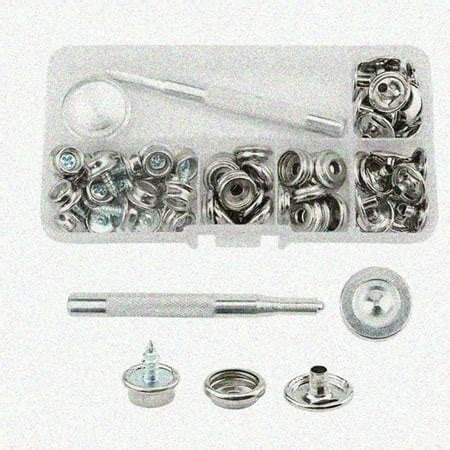 MarineSnap 60PCS Canvas Fastener Kit - Stainless Steel Boat Cover Snaps & Setting Tools for Upholstery & Furniture - Walmart.ca