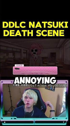 Doki Doki Literature Club Natsuki Death Scene (Just Monica)