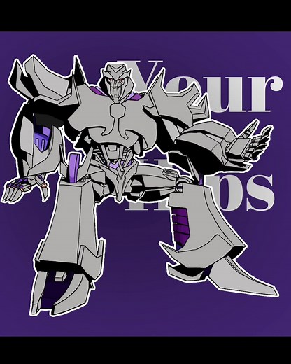 Dibujo de Megatron y Optimus en Transformers Prime