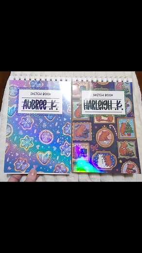 👀New listing just uploaded!🤩 ✨Personalized Holographic Christmas Sketch Book✨ These designs are also available as Personalized Holographic Composition Books too 💕 | Black Line Designs