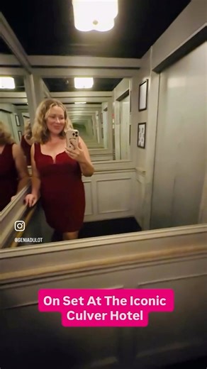 🎬✨ #ActingDaily On set at the iconic Culver Hotel — where old Hollywood whispers through the halls and every corner has a story. Channeling vintage vibes while living my modern dream 💫📽️ #SetLife #CulverHotel #HollywoodHistory #Actress #Acting #Onset #GirlInHollywood #GeniaDulot #Hollywood #Culvercity #LosAngeles #California #History #LAHistory | Genia Dulot