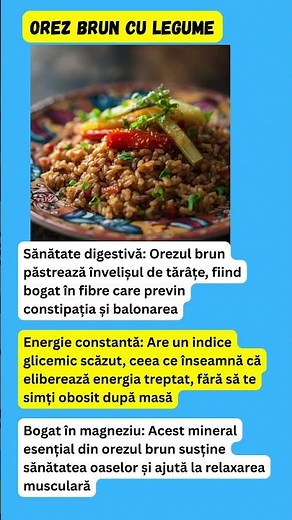 Orez Brun cu Legume – Rețetă Sănătoasă și Plină de Culoare HealthyFood #Nutriție