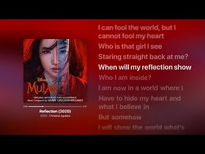 Christina Aguilera - Reflection (Lyrics) | Mulan | Disney