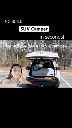 RAV4 Prime ➝ Instant Camper 🚙✨ Trunk Mate BlitzBed Setup in Seconds #carlife #microcamper