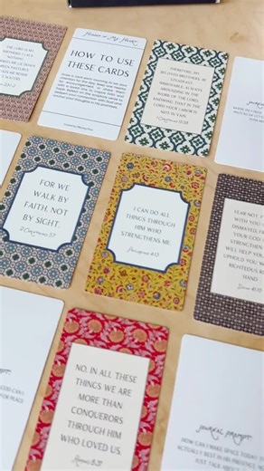 Bible Verse Card Deck with Oak Stand | Christian Gift for Women | 60 Unique Scripture Memory Cards with Journal Response
