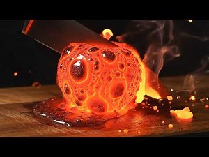 Which Element Would You Cut First? 🌊🌋❄️ | AI Satisfying ASMR Experience