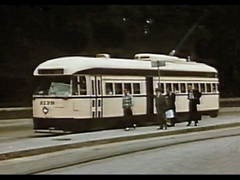 Streetcars in Mexico City in the 1950s