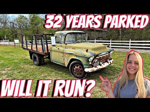 Classic 1 Ton 57 Chevy Truck. Can We Get It Running After 32 Years Parked?