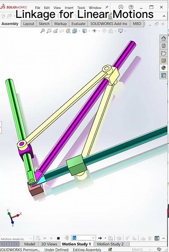 Linkage for Linear Motions - Mechanical Animation #mechanics #animation