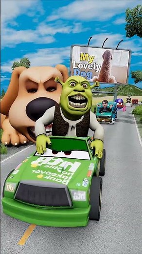 Strange Funny Cars vs Scary Ben Dog in BeamNG.drive