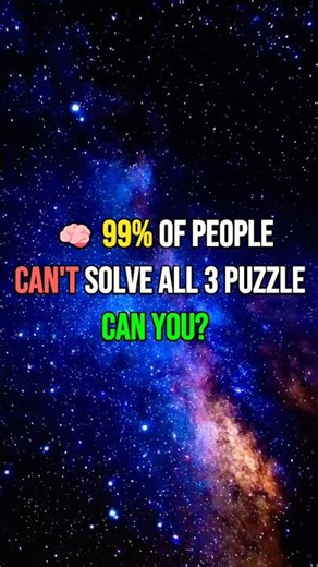 Can You Solve 3 Puzzle Without Answers❓🤔 #iqtest #genius #brainteaser #puzzle