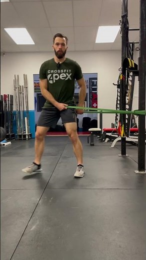 Standing banded hip internal rotation