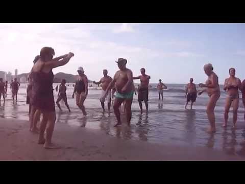 Dancing Grandpa on the Beach #05