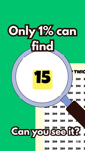 Find the Number 15 in 7 Seconds! 🔍 Quick Brain Puzzle #Shorts