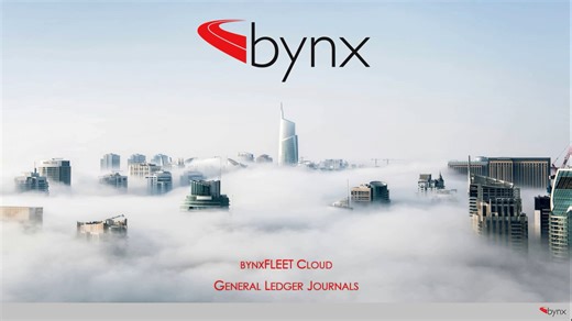 bynxFLEET Cloud GL Journals