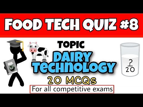 Dairy Technology MCQs🥛| MSc. Food Science and Technology | FSO Exam | ASRB NET 2021 | fssai 2021