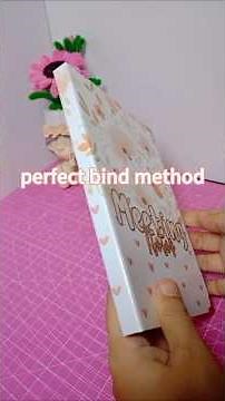 let's make a hardbound notebook using perfect bind method 🌸❤️ 📓 #diy #binding #notebook