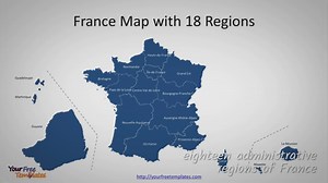 France map with regions