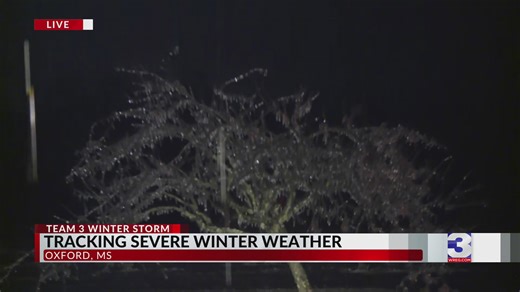 Freezing rain causes blackout in Oxford, MS