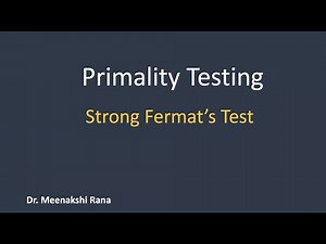 Primality Test | Strong Fermat's Test
