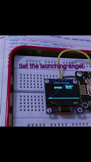 Projectile Motion Simulator on ESP8266 | Real-time Physics Engine.