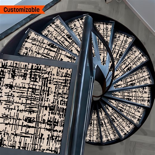 Custom Spiral Stair Tread Carpet, Non-slip Spiral Stair Carpet, Custom Size Stair Rug, Metal Spiral Staircase Rug,wood Spiral Staircase Rug - Etsy