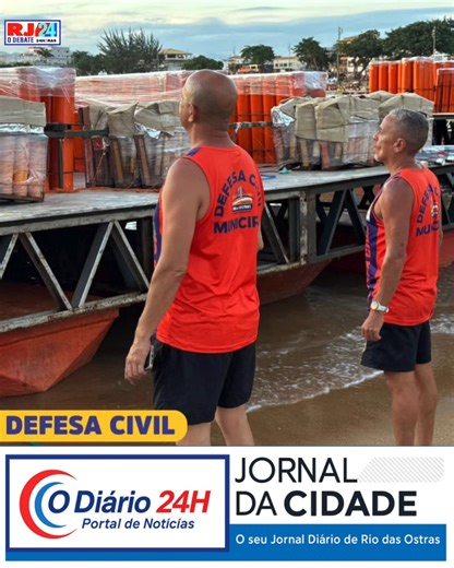 📰 O Diario 24h / Rio das Ostras e Região RJ on Instagram: "🚨 DEFESA CIVIL MANTÉM PLANTÃO 24H PARA GARANTIR SEGURANÇA NO RÉVEILLON DE RIO DAS OSTRAS 🎆 A Defesa Civil de Rio das Ostras segue em plantão 24 horas, acompanhando de forma preventiva toda a operação de armazenamento e montagem dos fogos de artifício que irão iluminar a virada do ano. Atualmente, os fogos estão sendo montados em balsas, com quatro já finalizadas e outras três em preparação. Com o avanço dos trabalhos, a área de segura